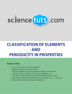 classification of elements and periodicity in properties