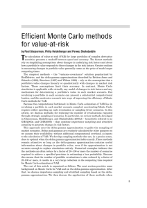 Efficient Monte Carlo methods for value-at-risk