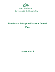 Bloodborne Pathogens Exposure Control Plan January 2014