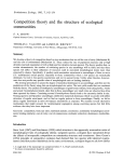 Competition theory and the structure of ecological