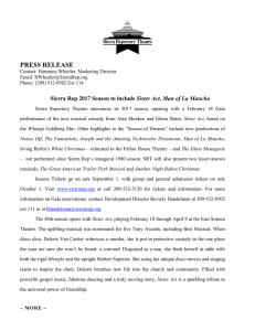 press release - Sierra Repertory Theatre