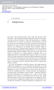 1 Adaptation - Assets - Cambridge University Press