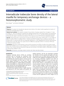 Interradicular trabecular bone density of the lateral maxilla for