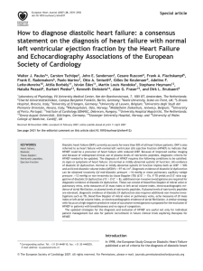How to diagnose diastolic heart failure: a consensus