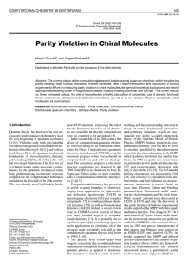 Parity Violation in Chiral Molecules
