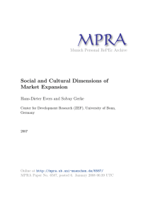 Social and Cultural Dimensions of Market Expansion