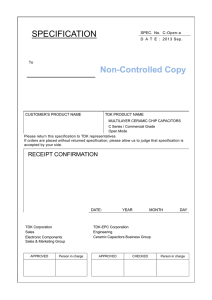 SPECIFICATION Non-Controlled Copy