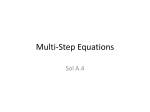 Multi-Step Equations