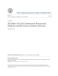 The Ethics of Cost-Containment: Bureaucratic Medicine and the