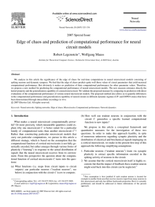 Edge of chaos and prediction of computational performance for