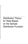 Distribution Theory for Tests Based on the Sample Distribution