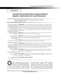Occipital Neurostimulation-Induced Muscle Spasms