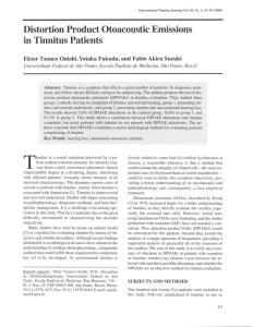 Distortion Product Otoacoustic Emissions in Tinnitus Patients
