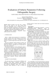 Evaluation of Esthetic Parameters Following Orthognathic