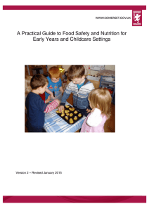 Food Safety and Nutrition for Early Years and Childcare Settings