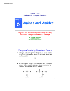 Amines and Amides
