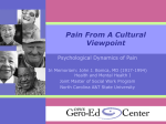 Pain Presentation from a Cultural Viewpoint