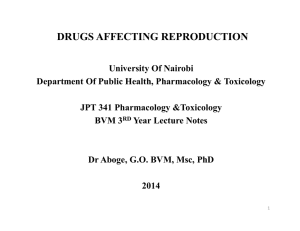 drugs affecting reproduction - Department of Public Health