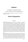 Author Biographies ERRATA