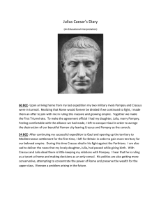 Julius Caesar`s Diary (An Educational Interpretation) 60 BCE