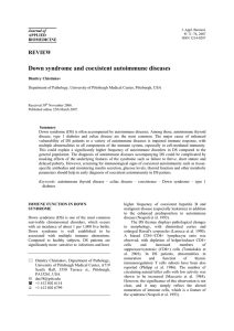 Publication : Down syndrome and coexistent autoimmune