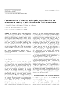 Characterization of adaptive optics point spread function for