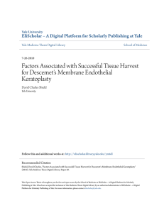 Factors Associated with Successful Tissue Harvest for Descemet`s