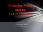 Posterior Stroke and HINTS