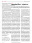 Speciation affects ecosystems, Nature, 458