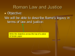 Roman Law and Justice - Lemoore Union Elementary School District