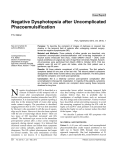 Negative Dysphotopsia after Uncomplicated Phacoemulsification