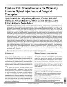 Epidural Fat: Considerations for Minimally Invasive Spinal Injection