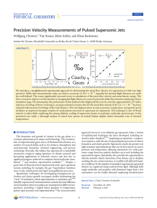 Precision Velocity Measurements of Pulsed Supersonic Jets