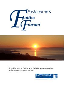 A guide to the Faiths and Beliefs represented on Eastbourne`s Faiths