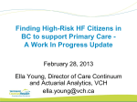 Finding High-Risk HF Citizens in BC to Support Primary Care