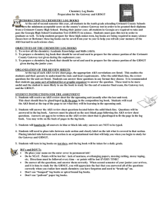 Chemistry Log Books - Social Circle City Schools