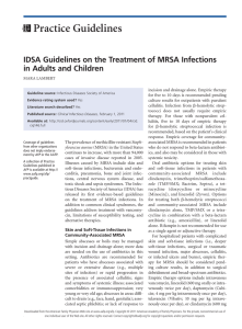 IDSA Guidelines on the Treatment of MRSA Infections