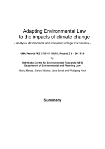 Adapting Environmental Law to the impacts of climate change