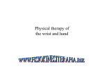 Physical therapy of the wrist and hand