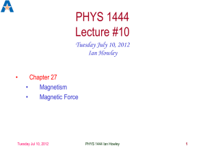 PHYS 1443 – Section 501 Lecture #1