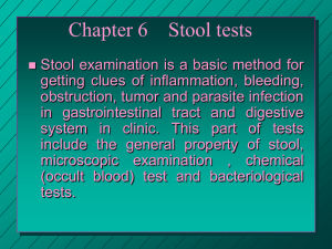 Chapter 6 Stool tests