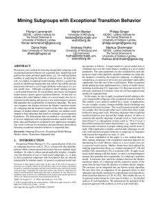 Mining Subgroups with Exceptional Transition Behavior