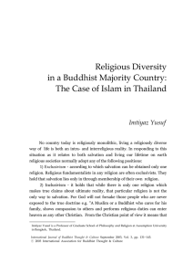 Religious diversity in a Buddhist Majority Country