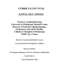 curriculum vitae - Department of Ophthalmology