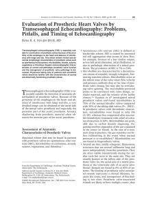 Evaluation of Prosthetic Heart Valves by Transesophageal