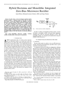 Hybrid Rectenna and Monolithic Integrated Zero