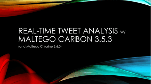 Real-Time Tweet Analysis with Maltego Carbon 3.5.3.