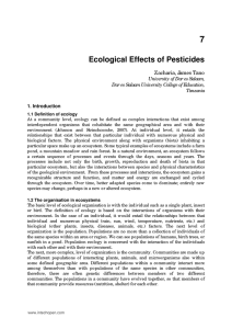 Ecological Effects of Pesticides