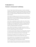 WORKSHEET 8.1 Classical vs. Instrumental Conditioning