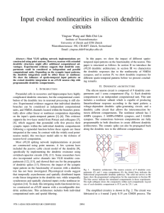 Input evoked nonlinearities in silicon dendritic circuits